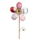 Cottage Garden Stake, Metal Metallic Flower, 36", CDU
