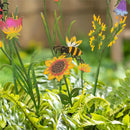 Pollinator Garden Stake, Painted Pollinators Metal Plant Pick, 18", CDU