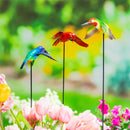 Cottage Garden Stake, Metal Bird with Spring Wing, 37", CDU