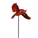 Cottage Garden Stake, Metal Bird with Spring Wing, 37", CDU