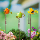 Cottage Garden Rain Gauge, Perched Bird Rain Gauge Garden Stake, 44", CDU
