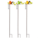 Cottage Garden Rain Gauge, Perched Bird Rain Gauge Garden Stake, 44", CDU