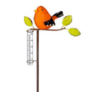 Cottage Garden Rain Gauge, Perched Bird Rain Gauge Garden Stake, 44", CDU