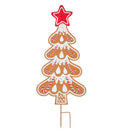 Sugar and Stripes Garden Stake, Metal, Gingerbread Cottage, 27"H, Asst of 2, CDU