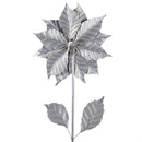 Feels Like the Holidays Garden Stake, Metal Garden Stake, Metallic Poinsettia, 21"H, Asst of 3, CDU