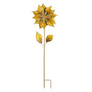 Feels Like the Holidays Garden Stake, Metal Garden Stake, Metallic Poinsettia, 21"H, Asst of 3, CDU