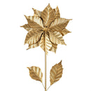 Feels Like the Holidays Garden Stake, Metal Garden Stake, Metallic Poinsettia, 21"H, Asst of 3, CDU