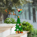 Twas the Night Garden Statue, Metal Statue, Santa Delivery, 25.5"H