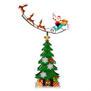 Twas the Night Garden Statue, Metal Statue, Santa Delivery, 25.5"H