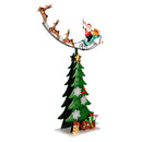 Twas the Night Garden Statue, Metal Statue, Santa Delivery, 25.5"H