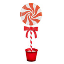 Sugar and Stripes Garden Statue, Metal Statue, Candy Swirl, 23"H, Asst of 3