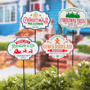 Holly Homestead Garden Stake, Metal Garden Stake, Christmas Village, 36"H, Asst of 4, CDU