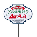 Holly Homestead Garden Stake, Metal Garden Stake, Christmas Village, 36"H, Asst of 4, CDU