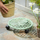 Metal Plant Caddy, Green Bee