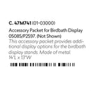 Accessory Packet for Bird Bath Display 05085/P2597