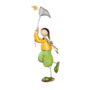 Metal Butterfly Catcher Girl