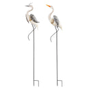 Blue Coastal Garden Stake, Metal Deco Crane, 41"