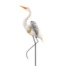 Blue Coastal Garden Stake, Metal Deco Crane, 41"