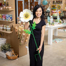 What She Shed Garden Stake, Metal Poppy Flowers, 43"
