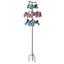 Metal Wind Spinner, Butterfly Family, 85"H