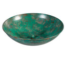 Green Verdigris Rain Chain Basin