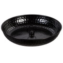 She Shed Rain Chain, Rain Chain Basin, Metal, Black Textured