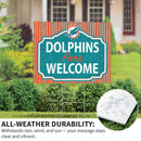 Miami Dolphins Yard Sign, "Fans Welcome"