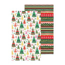 Twas The Night Kitchen Towel Quick Dry Waffle Weave Double-Sided, Christmas Tree, 30"L x 18"W