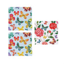 Butterfly Toile Quick Dry Dish Cloth, Set of 3, 10" x 10"