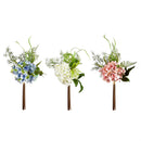 Cottage Garden Stem Artificial Floral Bouquet, 12", Asst of 3, Program
