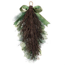 Shades of Emerald Swag Artificial with Ornaments, 25"H