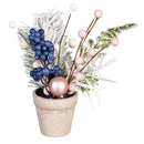Season to Sparkle Faux Floral Table Decor Artificial Floral in Pot, 9"H