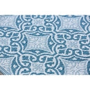 Reversible Weather-Resistant Rug 3'x5', Light and Dark Blue Pattern