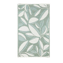 Reversible Weather-Resistant 3x5 Rug, Green Leaves