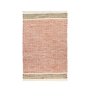 Weather-Resistant 2x3 Rug, Terracotta, Olive, & Tan Harlequin Border