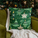 Shades of Emerald Throw Pillow Shades of Emerald Square Pillow, 16"