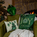 Shades of Emerald Throw Pillow Shades of Emerald Square Pillow, 16"