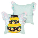 Home Sweet Home Bee Applique Wings 18" Interchangeable Pillow Cover