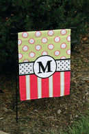 Flag, Gar, New Baskerville Peppy Monogram "N" (Black Topstitch)