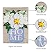 Magnolia Mason Jar Garden Burlap Flag