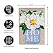 Magnolia Mason Jar Garden Burlap Flag