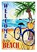 Beach Bike Garden Suede Flag