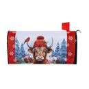 Bundled Up Highland Cow Mailbox Cover