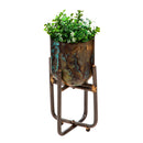 Distressed Metal Raised Planters, Set of 3