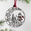 Heartfelt Cheer Ornament Solid Pewter Snowman Snowman