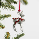 PEWTER ORNAMENT Deer with Bow