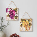10" H x 10" W Grapes Slate Wall Decor with Hanging Cord,6awd977