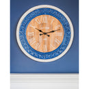 Blue and White Wall Clock