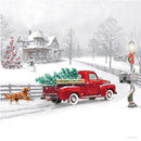 LED Canvas Wall Decor, Winter Truck,6ltc6190