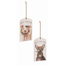 Wooden Wall décor, 2 Asst, Bunny & Pig